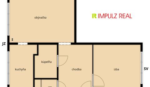 Kaufen 2-Zimmer-Wohnung, 2-Zimmer-Wohnung, Tr. SNP, Košice - Západ, Sl