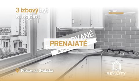 Mieten 3-Zimmer-Wohnung, 3-Zimmer-Wohnung, Prešov, Slowakei