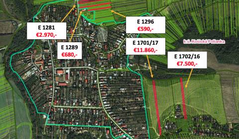 Kaufen landwirtsch. Grundstücke, landwirtsch. Grundstücke, Košice-okol
