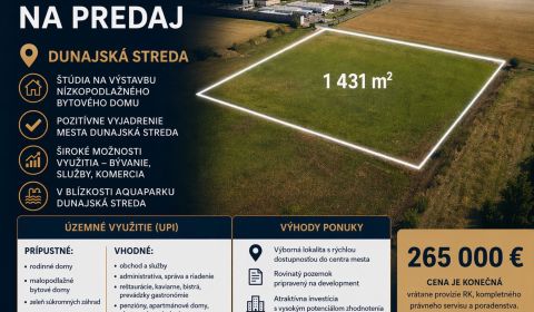 Kaufen Baugrund, Baugrund, Gabčíkovská cesta, Dunajská Streda, Slowake