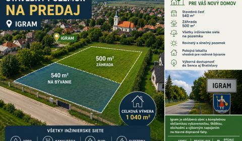 Kaufen Baugrund, Baugrund, Igram, Senec, Slowakei