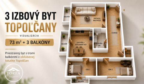 Kaufen 3-Zimmer-Wohnung, 3-Zimmer-Wohnung, Topoľčany, Slowakei