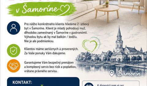 Mieten 2-Zimmer-Wohnung, 2-Zimmer-Wohnung, Šamorín, Dunajská Streda, S