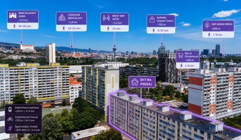 Kaufen 4-Zimmer-Wohnung, 4-Zimmer-Wohnung, Bohrova, Bratislava - Petrž