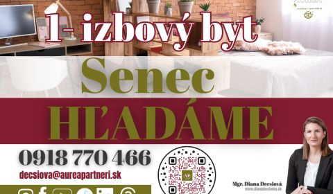 Suche 1-Zimmer-Wohnung, 1-Zimmer-Wohnung, Senec, Slowakei