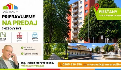 Kaufen 3-Zimmer-Wohnung, 3-Zimmer-Wohnung, Andreja Hlinku, Piešťany, S