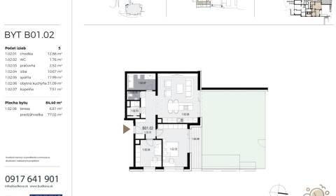3-Zimmer-Wohnung, Búdková, zu verkaufen, Bratislava - Staré Mesto, Slo