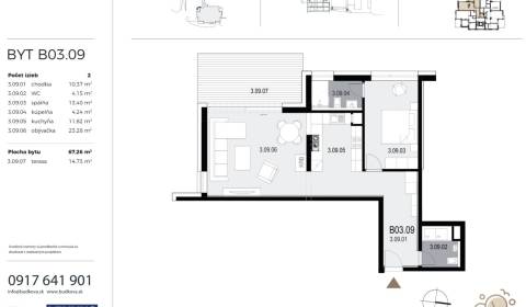 2-Zimmer-Wohnung, Búdková, zu verkaufen, Bratislava - Staré Mesto, Slo