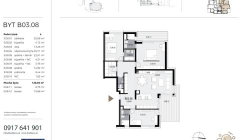 4-Zimmer-Wohnung, Búdková, zu verkaufen, Bratislava - Staré Mesto, Slo
