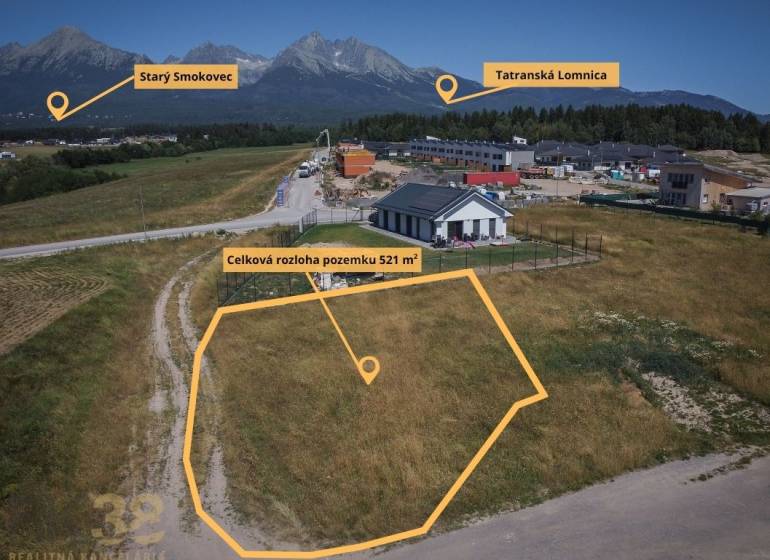 Baugrundstück mit Blick auf die Tatra, in Mlynica, Größe 521 m².