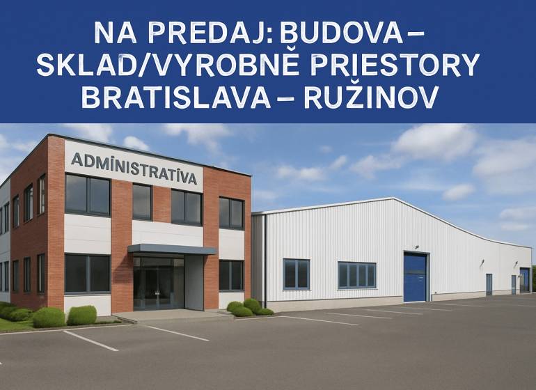 Gebäude zum Verkauf in Bratislava - Ružinov: Verwaltungsbereich und Lagerräume.