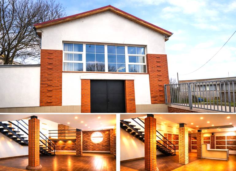 Gewerbeflächen in der Bratislavská Straße in Trnava mit Ziegelaußenfassade und Dekorboden.