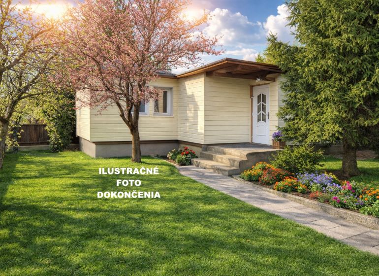 Ein Einfamilienhaus in der Straße Podkerepušky in Bratislava - Záhorská Bystrica mit einem blühenden Garten.