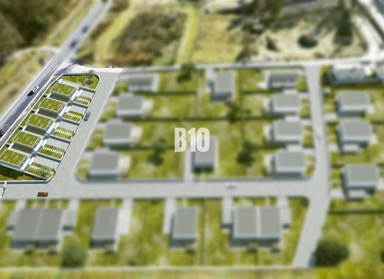 Visualisierung von Grundstücken - Wohnen in Trenčianske Teplice mit Straßeninfrastruktur.