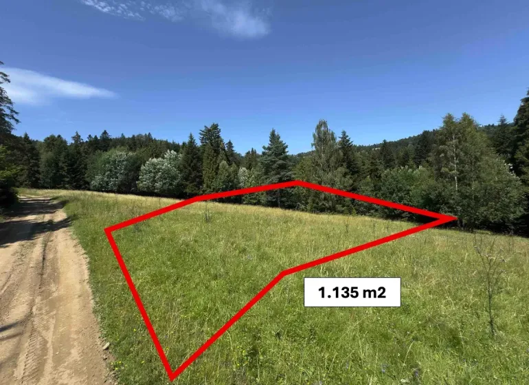Ein Grundstück mit einer Fläche von 1.135 m² in der Natur bei besonderen Immobilien in Stará Ľubovňa.
