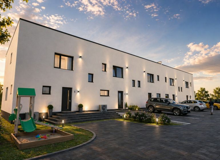 Einfamilienhaus in der Straße Nová Polhora in der Stadt Nová Polhora mit Parkplatz und Kinderspielplatz.