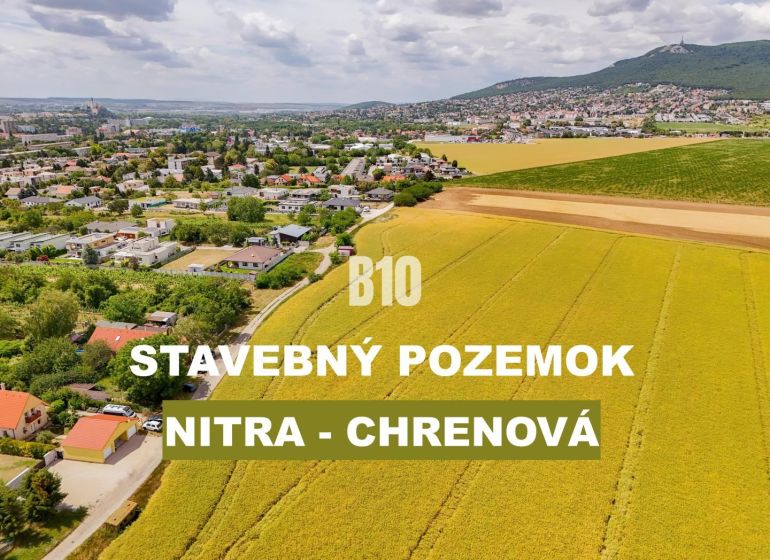 Baugrundstücke für Wohnzwecke in Nitra, Lage Chrenová, mit Infrastruktur und Natur.