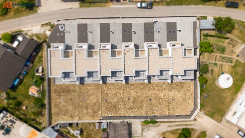 Luftaufnahme des Hausbaus in Horná Streda in der Straße Horná Streda.