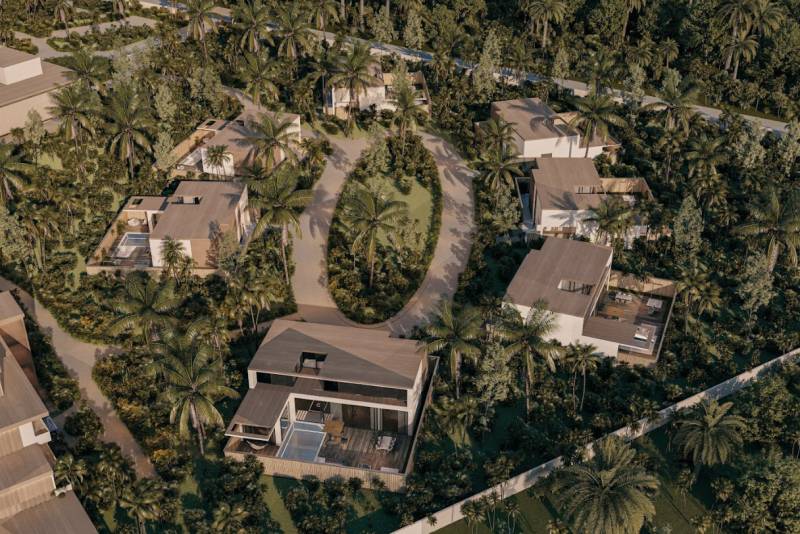 Luxuriöse Familienhäuser inmitten von Grün und Palmen in Zanzibar North.