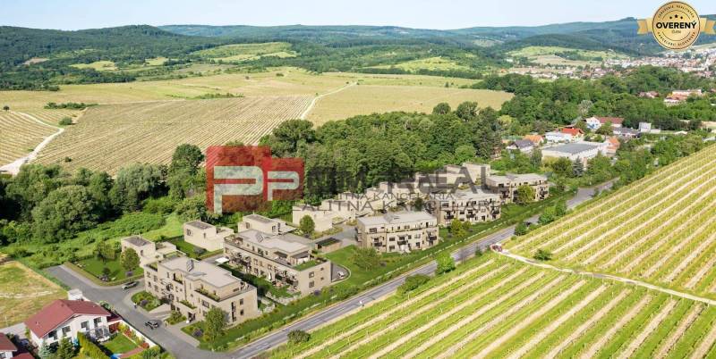 Visualisierung des neuen Wohnkomplexes in der Limbašská cesta in der Nähe von Weinbergen und Natur.