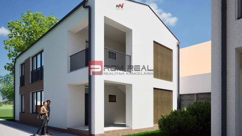 Mehrfamilienhaus mit Balkonen auf Grundstücken - Wohnen in der Hauptstraße, Viničné.