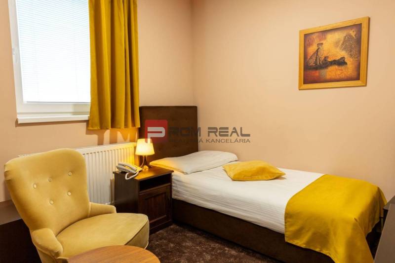 Einzelzimmer mit Sessel und Bild in Hotels und Pensionen.