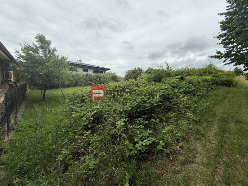 Baugrundstück in Marianka in der Straße Na Tálkoch, überwachsene Grünfläche.