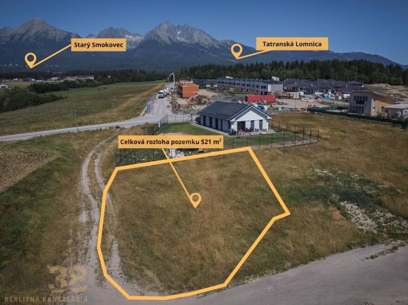Baugrundstück mit Blick auf die Tatra, in Mlynica, Größe 521 m².