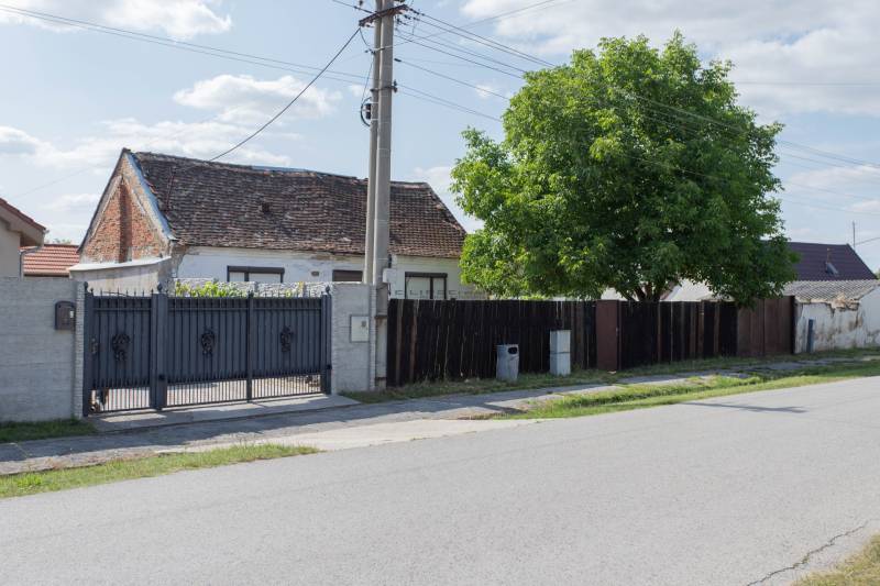 Einfamilienhaus in der Športová-Straße in Gajary, Grundstücke - Wohnen mit Tor und Baum.