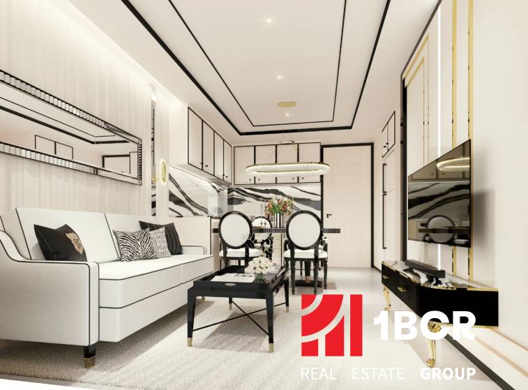 Luxuriöses Interieur einer 3-Zimmer-Wohnung mit eleganter Einrichtung und klaren Linien.