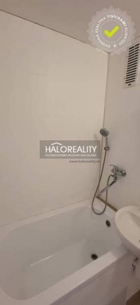 Badezimmer mit Badewanne und Dusche in einem Einzimmerapartment, klare Linien und praktische Anordnung.