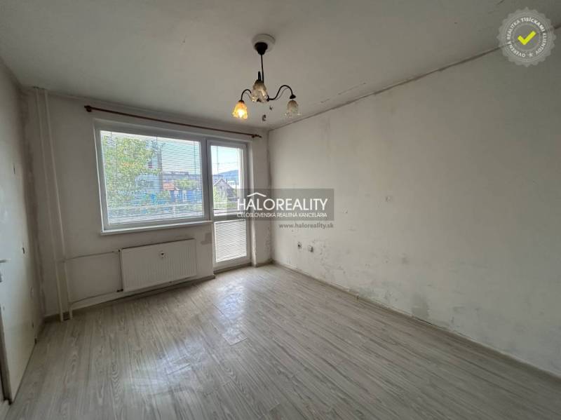 Ein geräumiges Zimmer mit Laminatboden und großen Fenstern in einer Einzimmerwohnung.