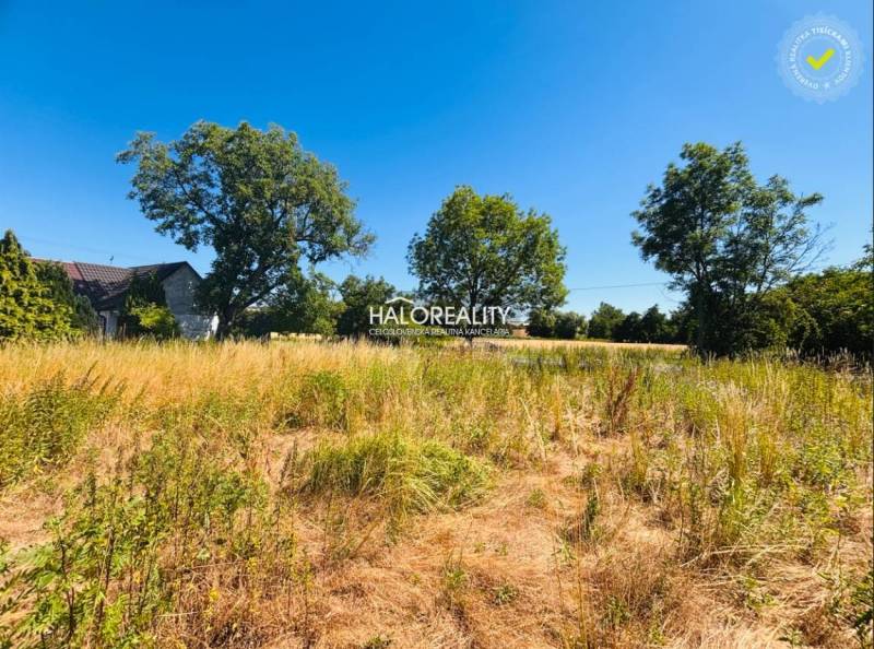 Grundstücke zum Wohnen in Horná Krupá mit Gras und Bäumen unter blauem Himmel.