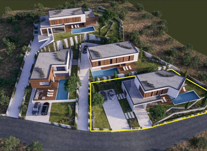 Moderne Villa mit Pool in Vodice, umgeben von Natur.