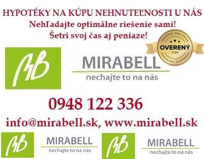 Werbung für Hypotheken und Immobiliendienstleistungen in der Straße Pri starom letisku.