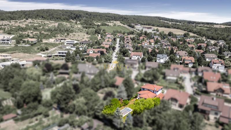 Ein Blick auf die Einfamilienhäuser in Limbach, umgeben von Grün und Hügeln im Hintergrund.