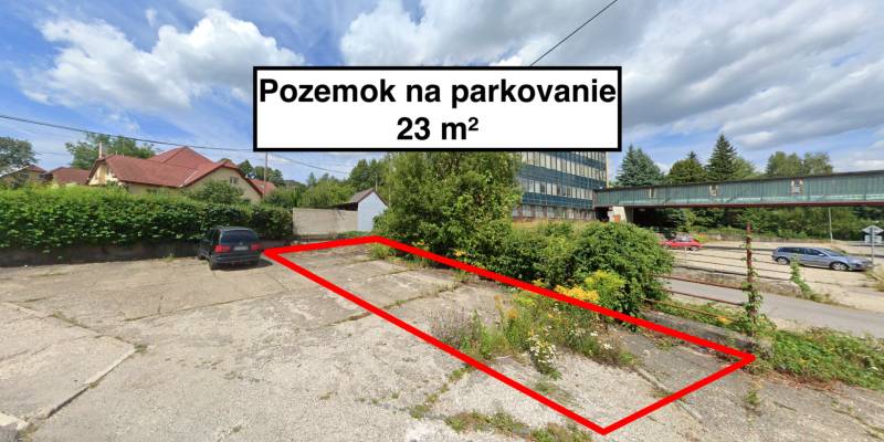 Grundstück zum Parken in Handlová in der Štrajková-Straße, Gewerbefläche 23 m².