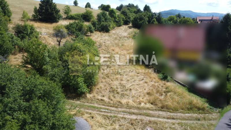 Wiese mit Gras und Bäumen auf einem Grundstück zum Wohnen in Banská Štiavnica, SNP-Straße.