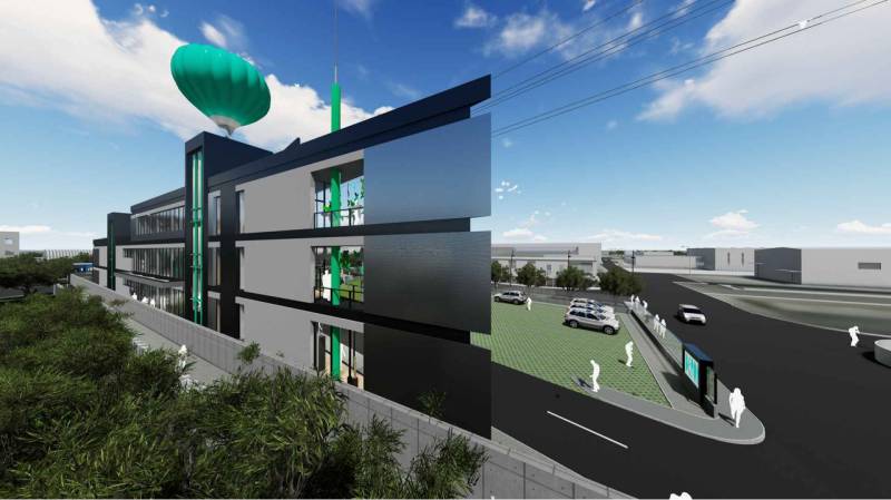 Futuristisches Gebäude mit Parkplatz an der Panónska-Straße in Bratislava - Petržalka, Grundstücke - kommerziell.