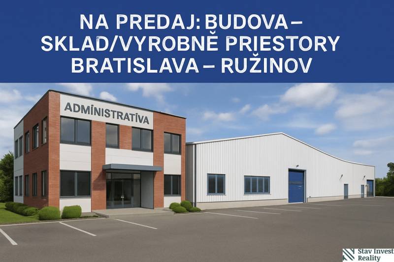 Gebäude zum Verkauf in Bratislava - Ružinov: Verwaltungsbereich und Lagerräume.