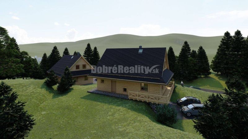 Ein Holzhaus in der Waldumgebung von Kremnické Bane, ideal für Grundstücke - Wohnen.