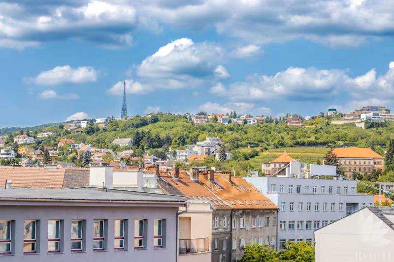 Blick auf Bratislava von der Altstadt mit dem Fernsehturm Kamzík.