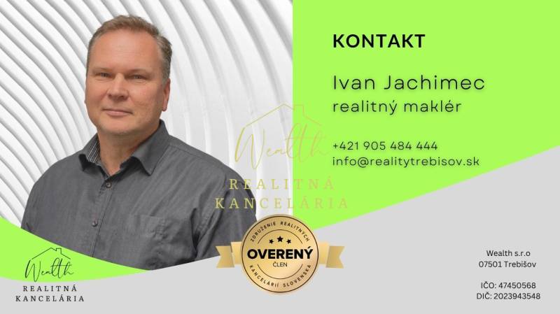 Vizitka realitného makléra s kontaktnými údajmi a certifikátom overeného člena.

Visitenkarte eines Immobilienmaklers mit Kontaktdaten und einem Zertifikat eines verifizierten Mitglieds.