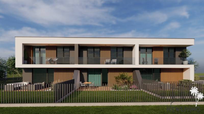 Einfamilienhaus in der Drieňová-Straße in Nitra mit Terrassen und verglastem Geländer.