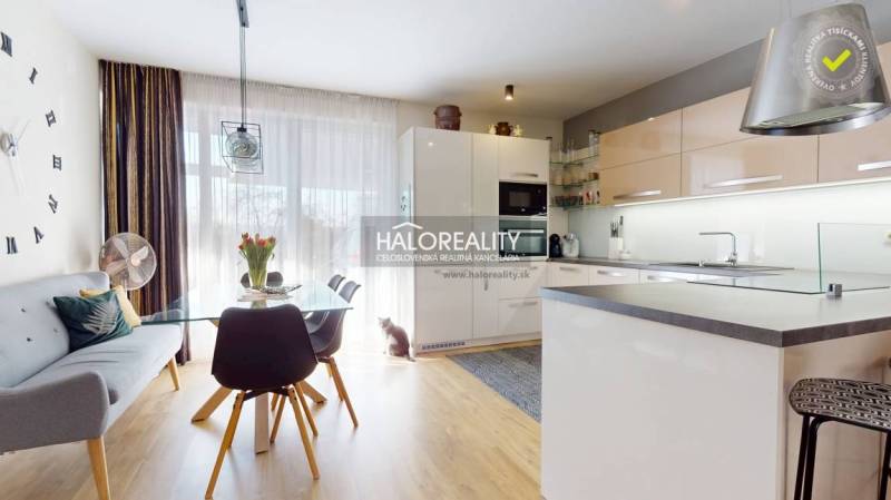 Wohnzimmer mit Küche und Esszimmer, heller Raum, Esstisch, Einfamilienhaus.