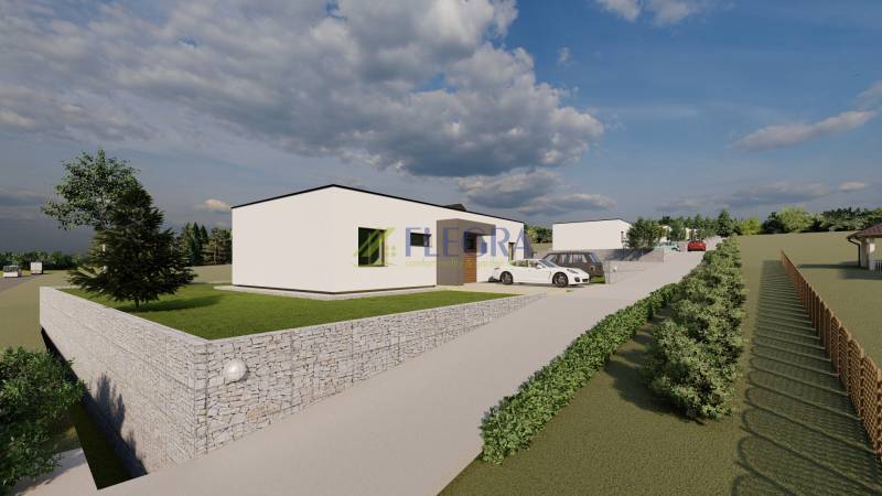 Visualisierung moderner Häuser auf Grundstücken für Wohnzwecke in der Lomnická-Straße in Vranov nad Topľou.