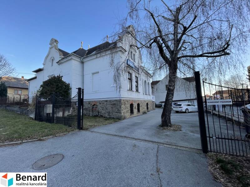 Gebäude in der Vajanského-Straße in Prešov mit einem Baum und geparkten Autos.