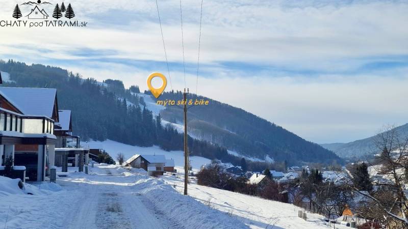 Verschneite Landschaft in Mýto pod Ďumbierom in der Straße Mýto pod Ďumbierom, ideal für Grundstücke - Wohnen.