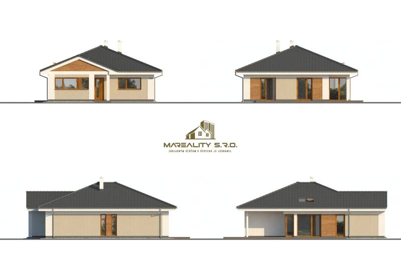 Visualisierung eines Einfamilienhauses in der Straße Pri prvej kaplnke in Záhorská Ves.