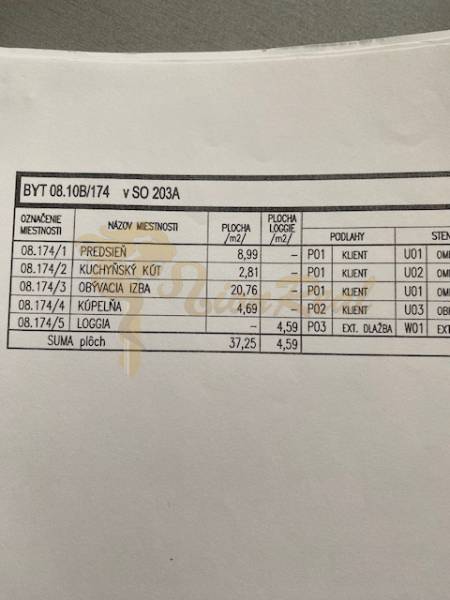 Grundriss einer 1-Zimmer-Wohnung im Gebäude 203A mit Loggia und Küchenzeile.